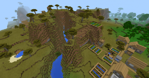 5 Villages 2 Jungle Villages 2 Almost Double Villages Minecraft Pe Seed Minecraft Hub 