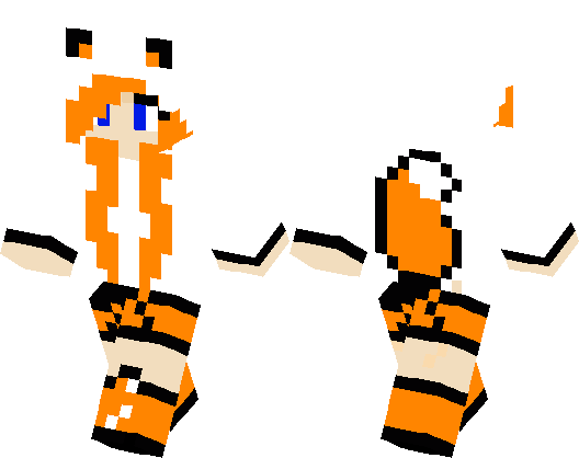 Orange Fox Girl Minecraft Skin Minecraft Hub