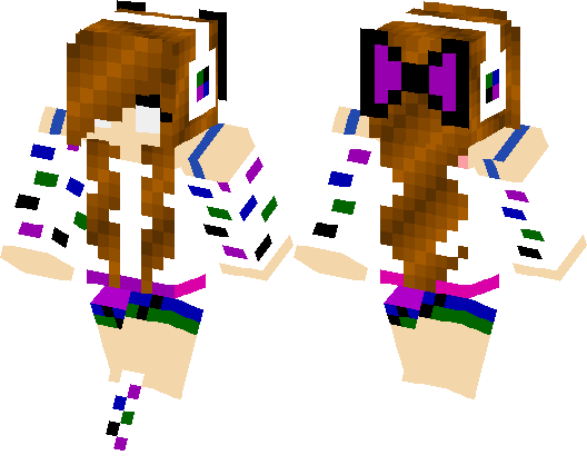 Herobrine girl, Minecraft Skin