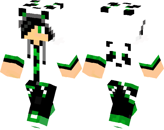 Green Panda Boy Minecraft Skin Minecraft Hub