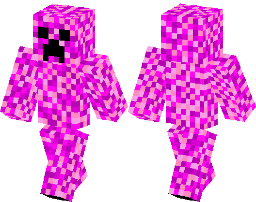 Pink creeper  Minecraft Skin  Minecraft Hub