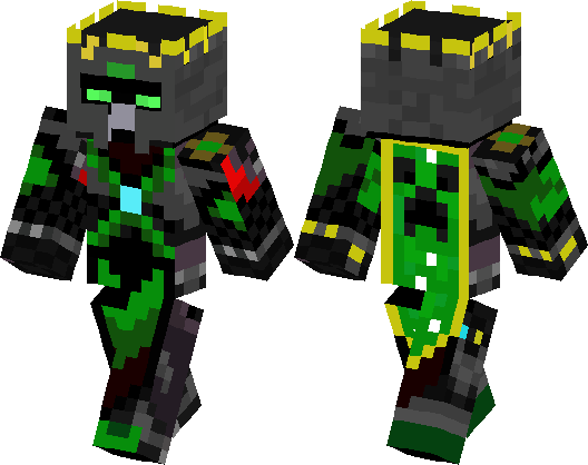 minecraft green king skin
