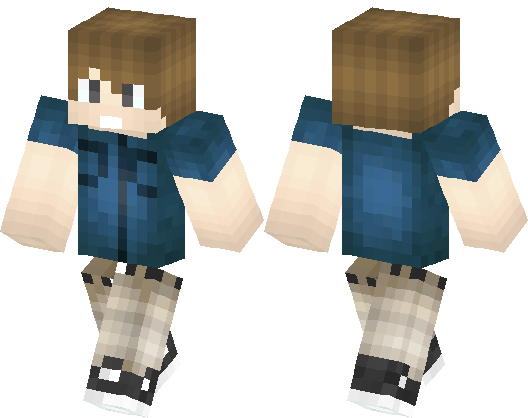 Minecraft Skin Minecraft Hub,Cool Light Brown Hair Guy With Dark Shirt Mine...