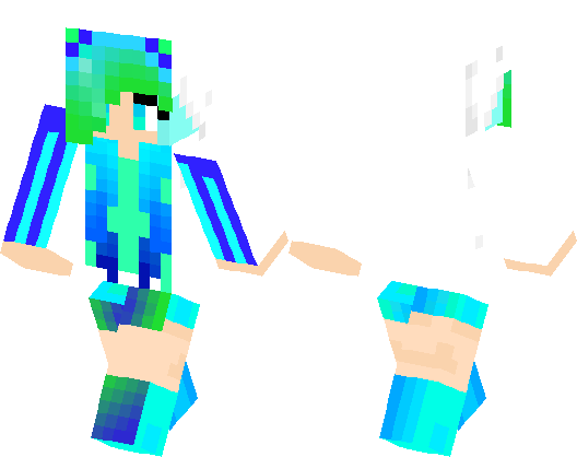 Blue and Green Girl