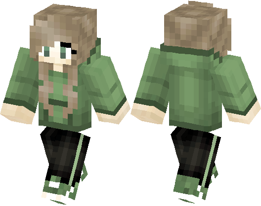 Light Brown Haired Active Girl Cold Weather Edition Minecraft Skin