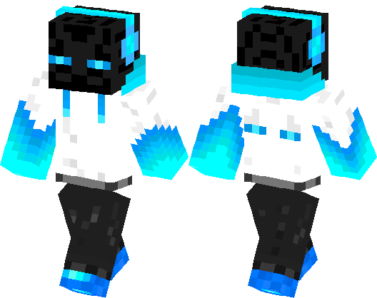 Ice Blue Enderman In Hoodie (Shine Version) | Minecraft Skin ...