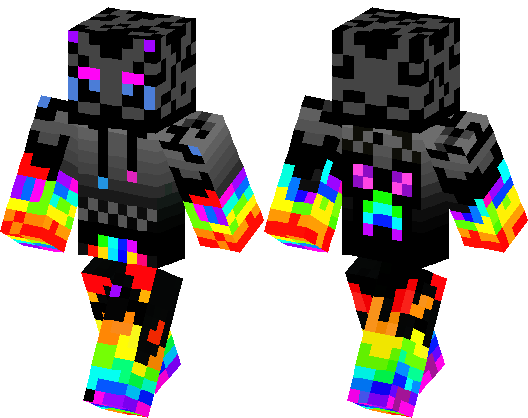 Rainbow enderman | Minecraft Skin | Minecraft Hub