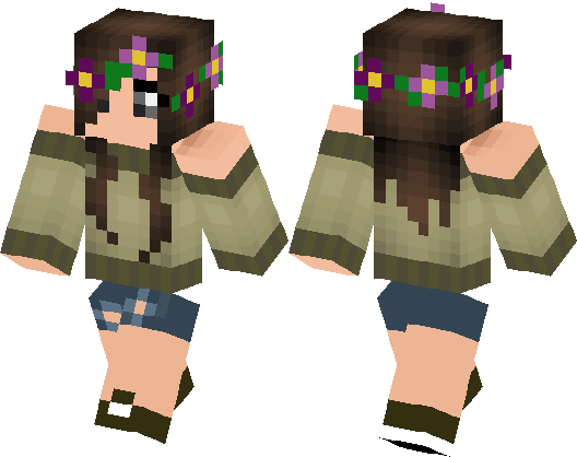 Girl in sweater with flowercrown (Very first skin)