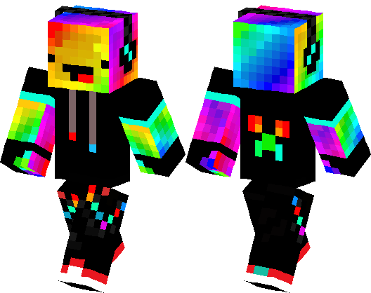 cool swaggy rainbow Derp | Minecraft Skin | Minecraft Hub