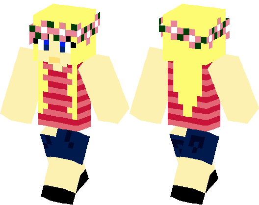 Blonde hair girl minecraft skin and her group