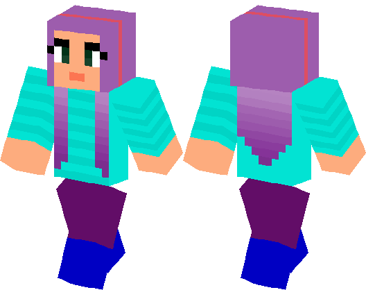 Minecraft Girl Skin With Ombre Hair Aviana Gilmore