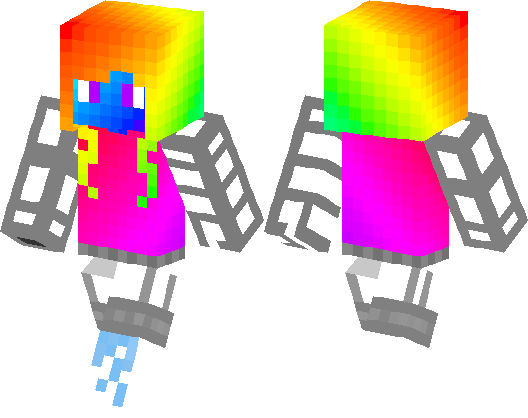 Rainbow robot girl